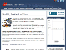 Tablet Screenshot of disabilitytaxservice.ca